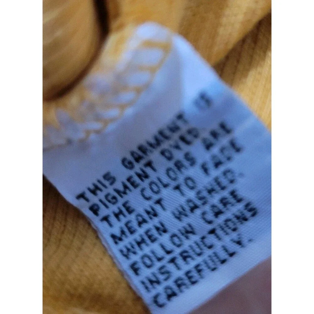 Tommy Bahama Relax 1/4 Zip Pullover Sweatshirt Yellow Large Marlin Logo Flaw!
